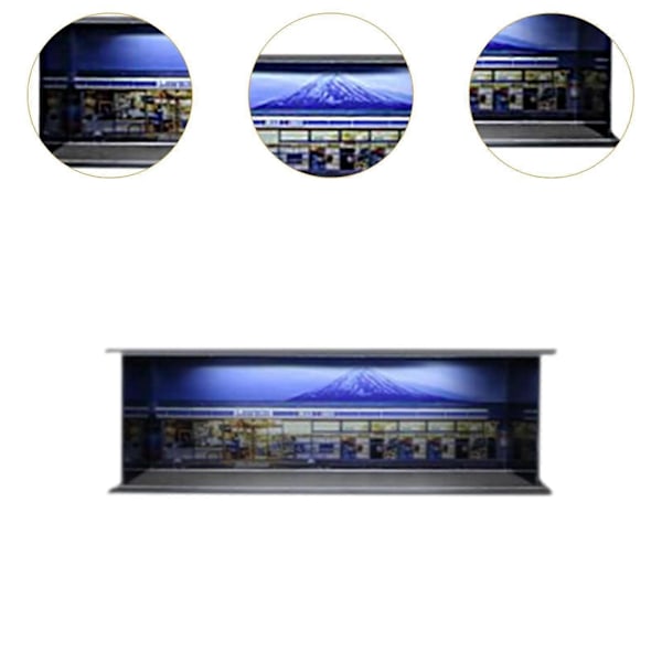 Landskab 1/64 Skala Støbt Modelbil Display Case til Legeringsbil Samlere - Flerfarvet - Flerfarvet