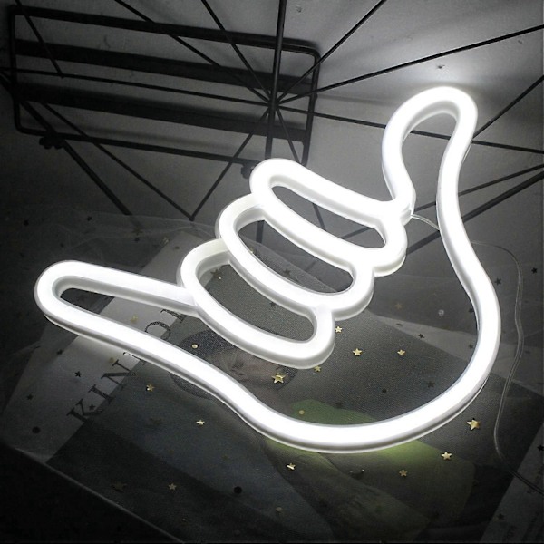 2025 Lämplig Finger Neon Skylt Lyckogest Vit Neonljusskylt Handformade Neonlampor för Sovrum Bar