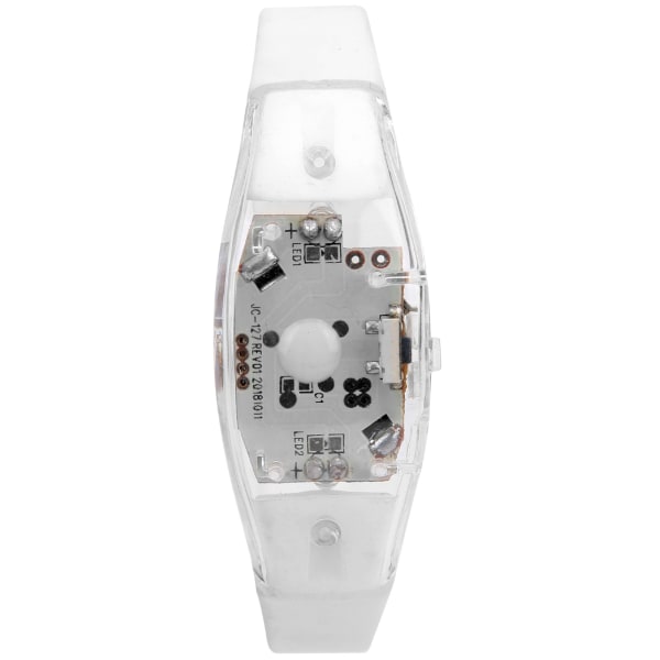 Silikon Blinkende armbånd Justerbart LED-armbånd Light Up Button Type for Night RunningWhite