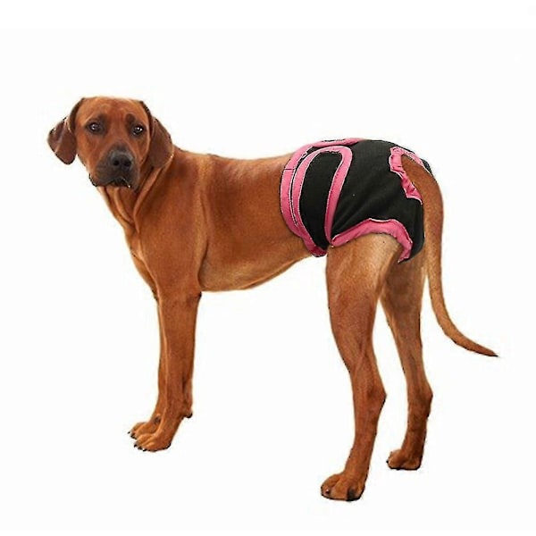 Vaskbare Hundebluser for Tisper, Gjenbrukbare Bleieinnpakninger for Tisper, Superabsorberende og Komfortabel Zekai Svart S
