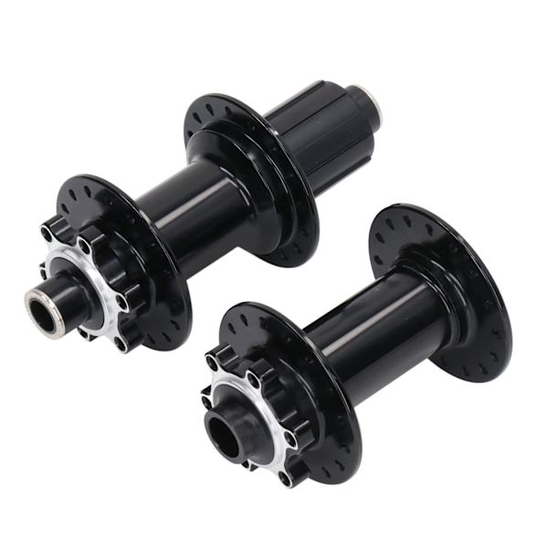 2 st Cykelnav Svart Aluminiumlegering 32 Hål Fram Bakre Cykelskivnav 4 Lager för Mountainbike
