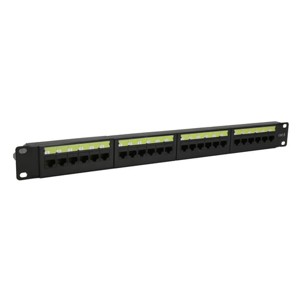 CAT6 24-portars nätverkspatchpanel stöder 10G Ethernet RJ45 nätverkspatchpanel för 19-tums standardkabinett