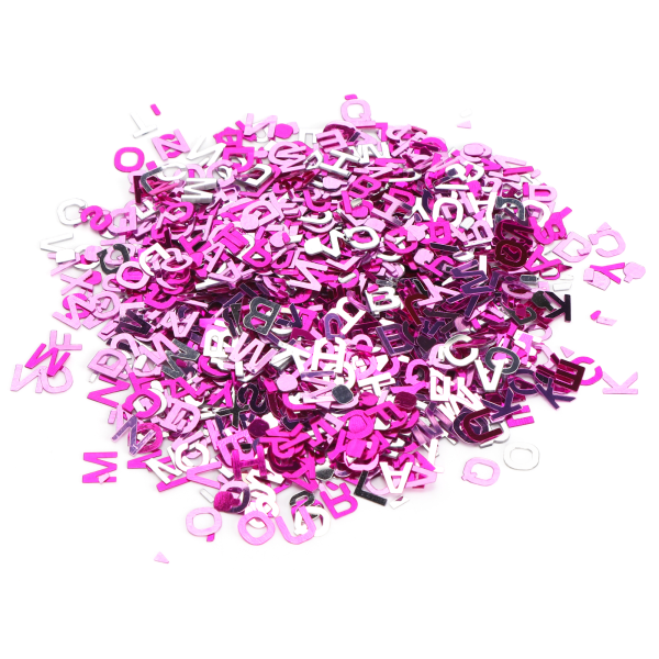 8 mm lyserød konfetti fest glitter pailletter bordpynt til pige dåb ornamenter Brev