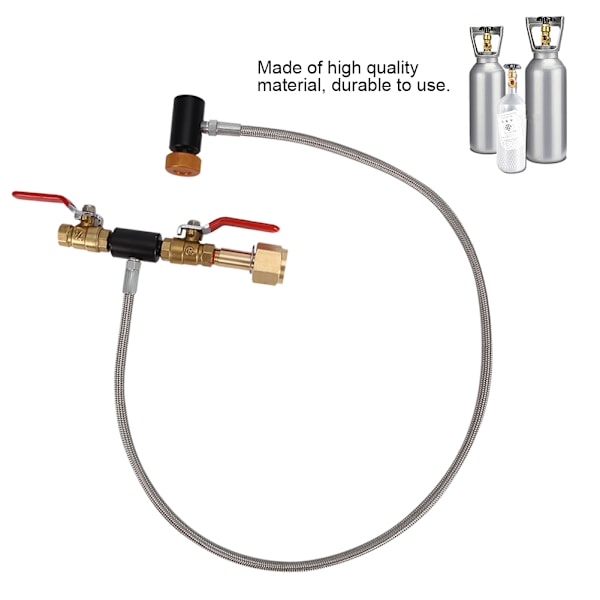 CGA-320 CO2-cylinderpåfyllningsadapter med slang för påfyllning av sodatank 36\" utan mätare