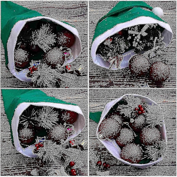 16 stk. Julemandshatte i ikke-vævet materiale til julekostume dekoration - grøn -JRCN