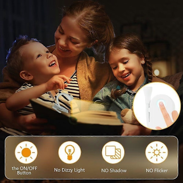 Clip-on Leselys, LED Leselampe, 360 Clip-on Lampe, Justerbar Lysstyrke