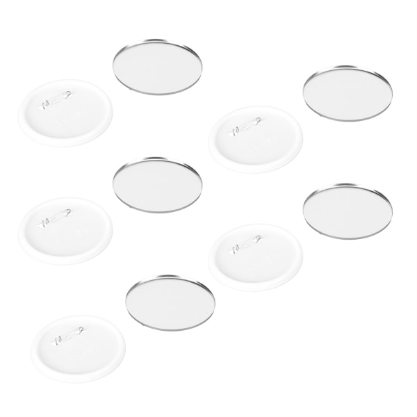 100 sett Blank Button Badge Parts Sett for Button Making Machine DIY Rund Form Rustproof Button Making Supplies 75mm/3.0in