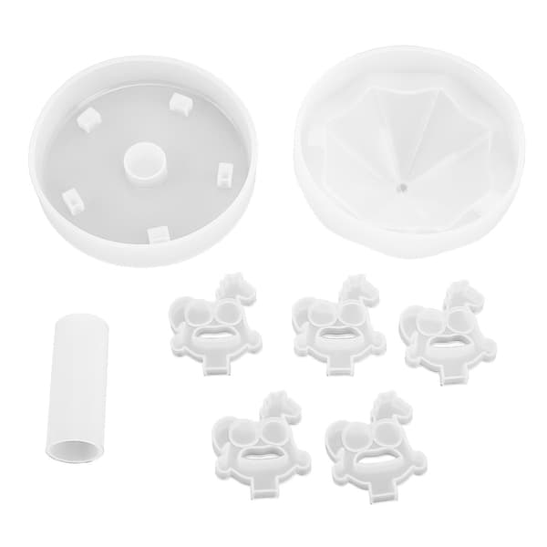 Karusell Silikonform Flexibel Tjock Mjuk Karusellform DIY Kristall Epoxi Harts Silikonform