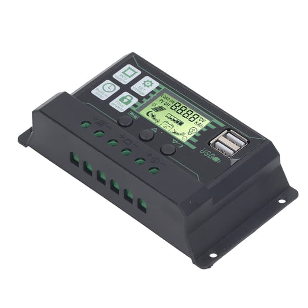 PWM Solar Charge Controller Regulator LCD Display til ÅBNE AGM GEL Batterier 12V 24V 100A 2 USB PV Panel Kontrol