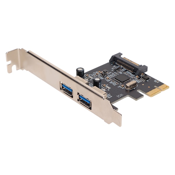PCI-E USB 3.0 -laajennuskortti, 2 porttia, 5 Gbps:n siirtonopeus, USB-hot swap, USB 3.0 -laajennuskortti Win XP:lle ja Vistalle