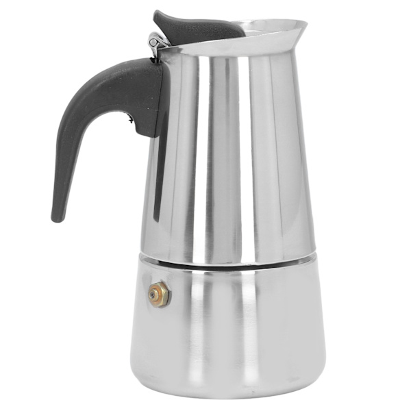Klassisk kaffekande i rustfrit stål Manuel Classic Cafe Moka Cafe-kandemaskine til hjemmekontorbrug 2 doser 100 ml
