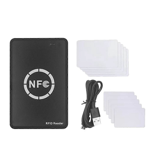 RFID NFC Smart Chip Reader+5XUID/CUID Kort RFID Duplicator Svart31