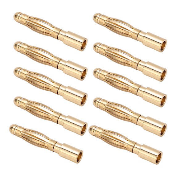 2,0 mm Bullet Banana Connectors Rent kobber Nikkelbelagt Bullet Banana Connectors for Line Plug In