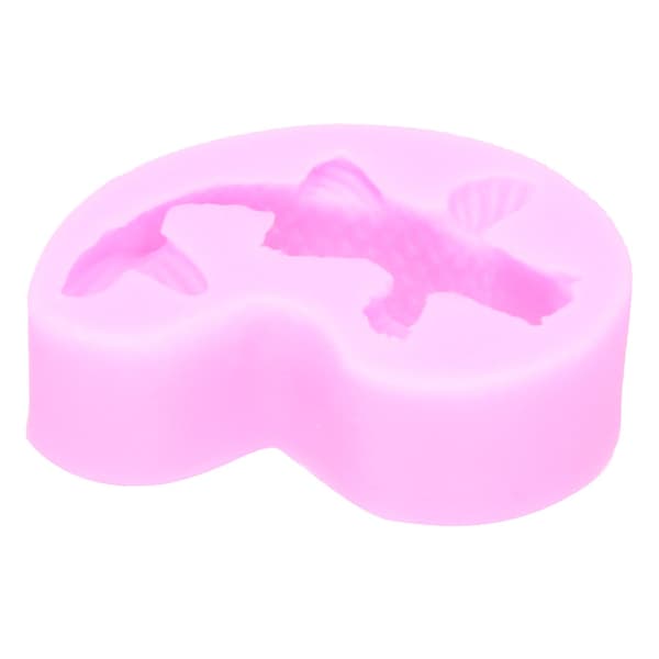 Gullfiskform DIY Flytende Silikon Fondantform Kake Sjokolade Dekorform Rosa