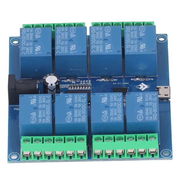USB-driven fritt relämodul 8-kanals 5V stabil intelligent kontrollreläkort för mekatronik