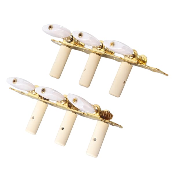 2 stk. Klassiske gitarstrengemaskin hoder Stemmeskruer Nøkler Stemmere Sett Hvit Knapp