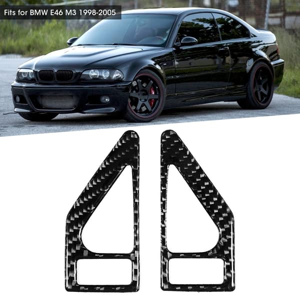 Karbonfiber Bil Bakre Tak Leselys Trim Ramme Passer til BMW 3-serie E46 M3 98-05