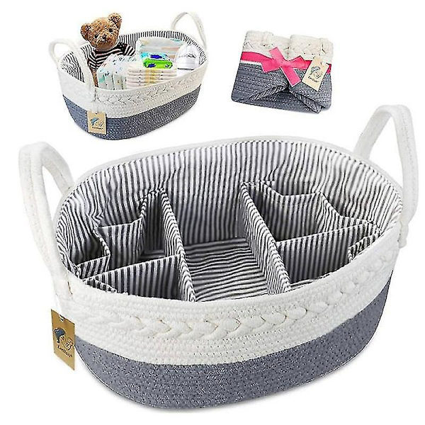 Bærbar Babyble Caddy Organizer - Børnehaveopbevaringsbeholder til bleer, servietter og toiletartikler - Praktisk morsgave