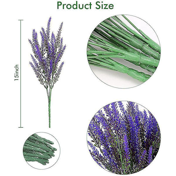 Kunstplante i plast, dekorativ falsk blomst til hjemmet eller kontoret