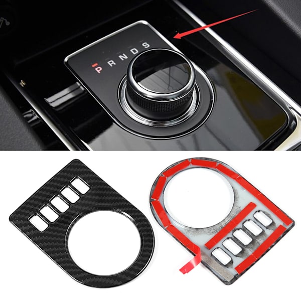 Ram i kolfiber-stil för växelspakskontrollpanel, passar till Jaguar XF XE XJL XJ F PA CE F Pace