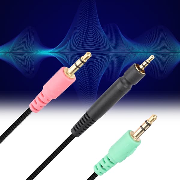 Spillhodetelefonkabel for Sennheiser G4ME ONE / PC 373D / PC37X GSP350 / 500 / 600 PC-versjon