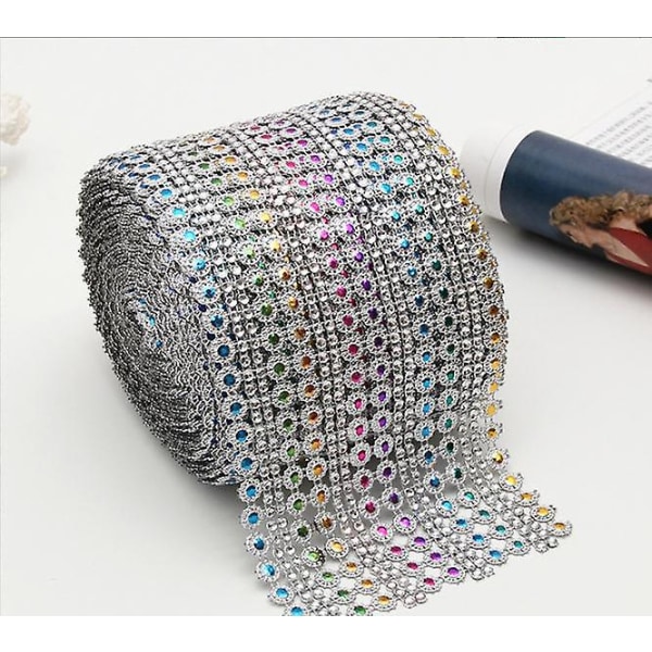 Glittrande mesh med strasskanter - 10 meter