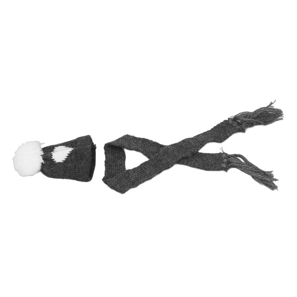 Mini Stickad Mössa Halsduk 1/12 Kärlek Mössa Halsduk Dockor Vinterkläder för Dockskåpstillbehör
