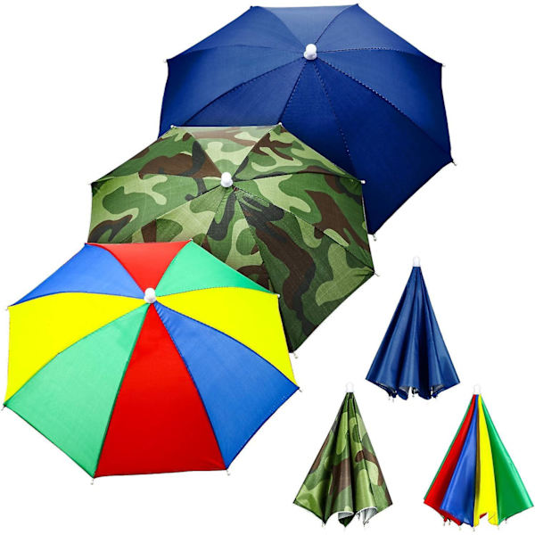 3-pack kamouflageparaplyhatt Fiskestrandpannband