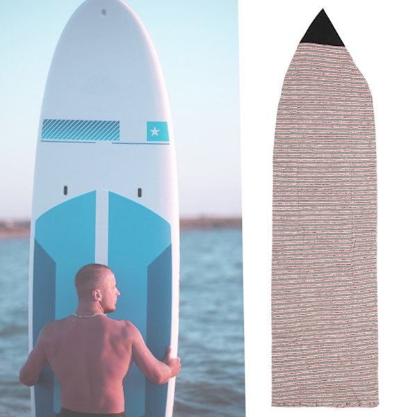 Joustava surffilaudan cover Surffilaudan suojapussin case (vihreät punaiset raidat 6 tuumaa)