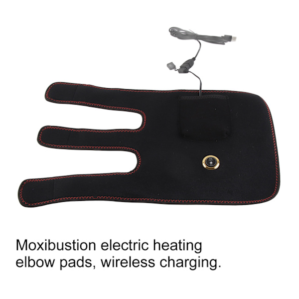 USB Elektrisk Värme Armbågsskydd Värmeterapi med Moxibustion-påse