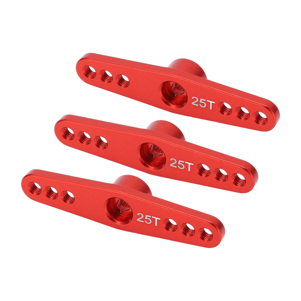 3 st 25T aluminiumlegering RC servoarmhorn lång typ för 1/10 fjärrkontrollbil uppgraderingsdel röd