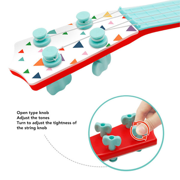 Kids Ukulele Toy 4 Strings Fremragende lydsimuleret guitarmusikinstrument for begyndere Type 1