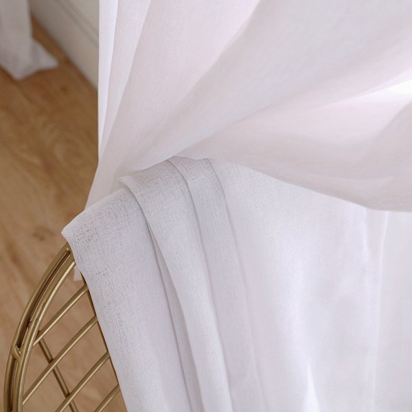 Polyester Vinduesgardin Valancer Voile Soveværelse Stue Dekoration (Pink)