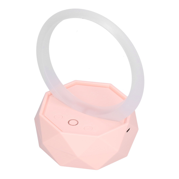 Trådløs højttaler 3 LED-temaer Natlys Ekstraordinært unikt design Bærbar højttaler til hjemmefest Pink