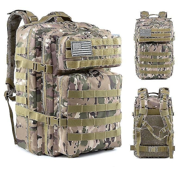 Tactical Military Backpack for Men, Waterproof Army Rucksack Tourist CP