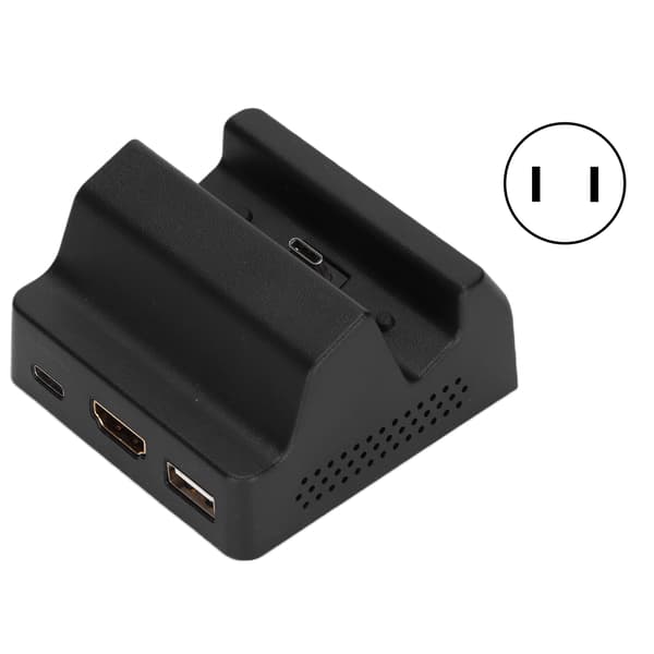 Opladerbase til Switch Host bærbar kompatibel videoopladningsstation Baseoplader US-stik