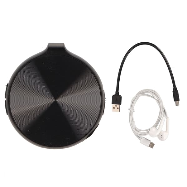 Mini stemmeoptager HD støjreduktion stemmeaktiveret 64GB MP3 lille optager til møde sort