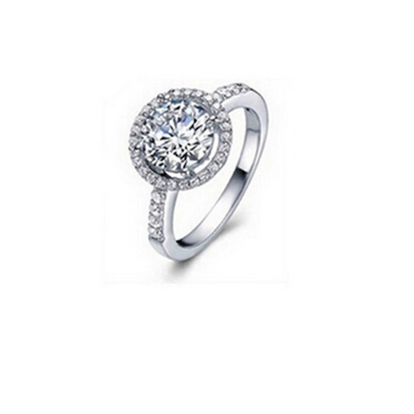Zirkon Smycken Blanka Anti Oxidation Minimalistisk Fashionabla Bröllopsaccessoarer för Årsdag Ring 18mm