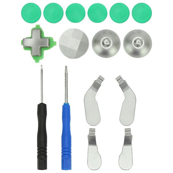 Håndtag Metal Key Paddle Sæt Professionel Aluminium Legering Udskiftning Controller Key Paddle Kit til PS4 Grøn