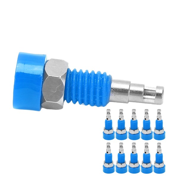 10 stk 2 mm Banana Hunn Jack Socket Connector Adapter Panel Mini Binding Post for Electronic InstrumentBlue