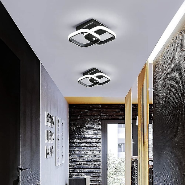 20W moderni LED-kattovalaisin, 2500 lm, 6000 K viileä valkoinen, 24 cm, musta [energialuokka E]