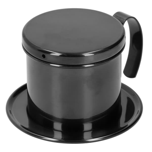 Kaffekande 304 rustfrit stål dryp kaffemaskine infuser til hjemmekøkken kontorbrug sort