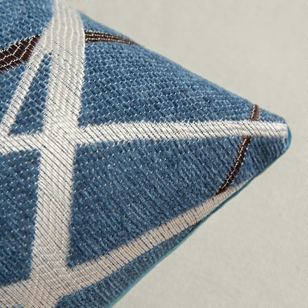 2-pack Dekorativa Kuddfodral Vävda Texturerade Chenille Mysiga Moderna Koncisa Mjuka Påfågelblå Fyrkantiga Kuddfodral för Sovrum Soffa Bil 18 x
