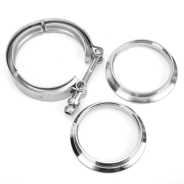 3 tommer udstødning V-båndklemme i rustfrit stål, flad flange i blødt stål til bilmodifikation