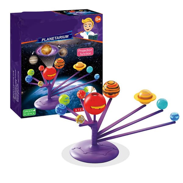 Solsystem Planetarium DIY Vetenskapskit Planetmodell STEM Leksaker Present till Barn Tonåringar
