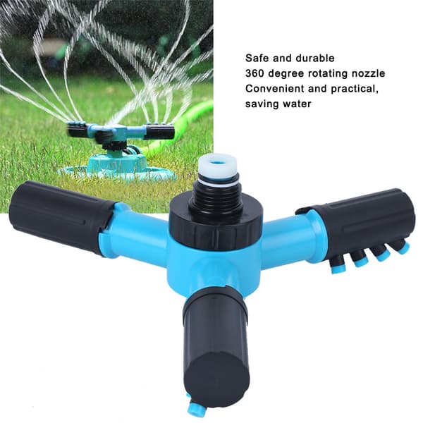 G1/2in 3-arms roterende sprinklerhode, flyttbar vanningsdyse, hageplenvanningsutstyr