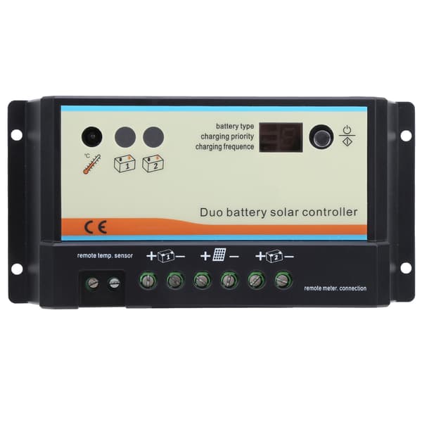 Solcellsladdningsregulator Plast Dubbla Batterier RV Laddning 8-Pin RJ45 EPIPDB-COM 12/24VDC (DB-20A)