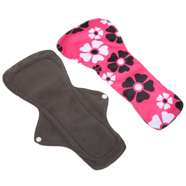 Vaskbar menstruasjonsbeskyttelse i bambuskullfiber, gjenbrukbar, forlenget sanitetsbind (L 33cm) #2