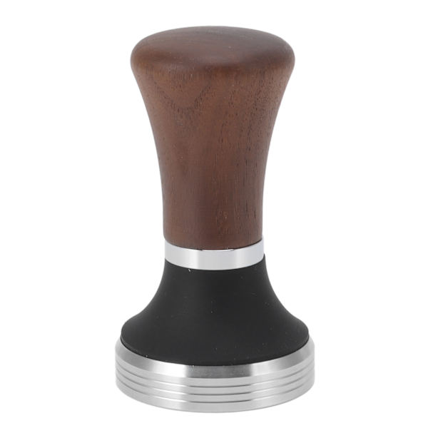 51mm Kaffe Tamper i rustfritt stål av matkvalitet med trykktamper med trehåndtak for kaffeverktøy