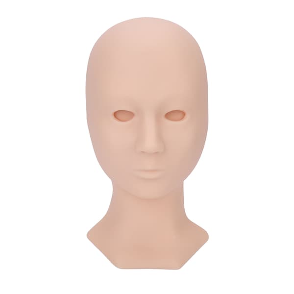 Øjenvippe Mannequin Hoved Høj Simulation Elastisk Vaskbar Blød Silikone Makeup Øvelses Mannequin Hoved Enkelt Øjenlåg Pink